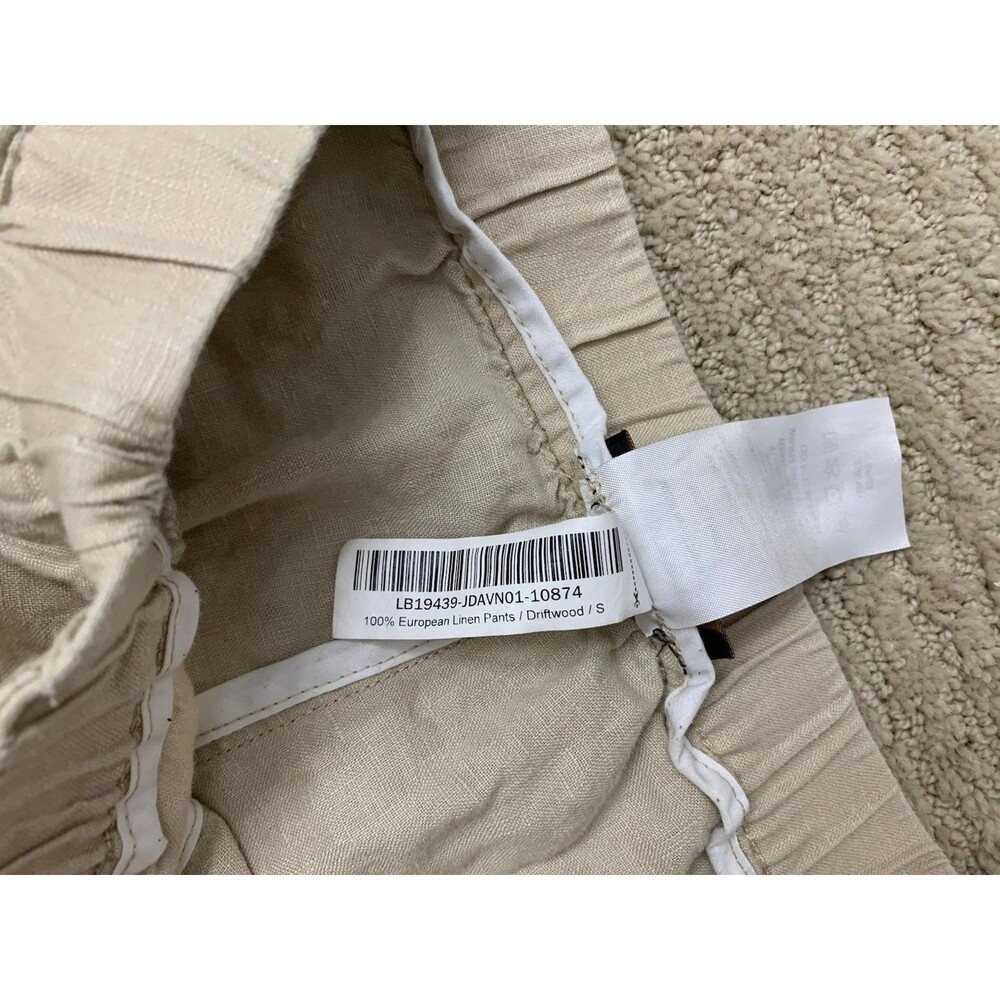 Quince Womens 100% European Linen Tan Driftwood Elastic Waistband Pants Small - Picture 6 of 9